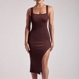MESHKI Brown bodycon Dress